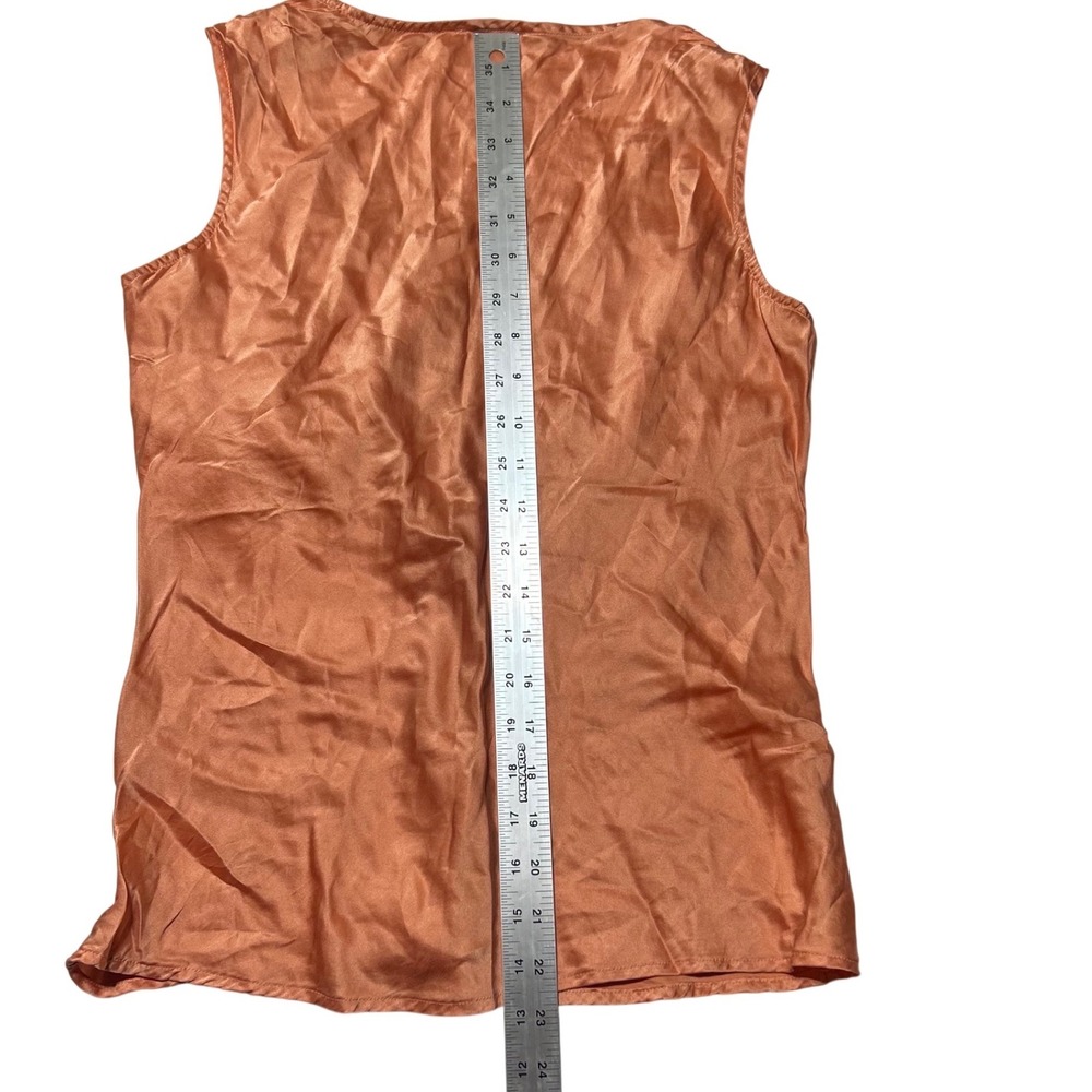 Old Navy Vintage 2005 Silk Lace Trim Camisole Top Coral Orange Womens Large L - Picture 3 of 6